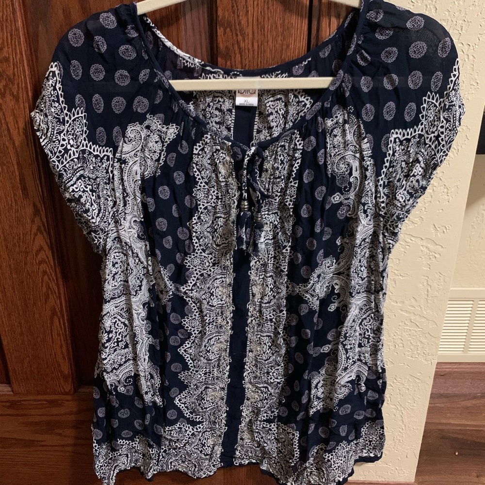 ‼️Blue Bandana Design Top‼️